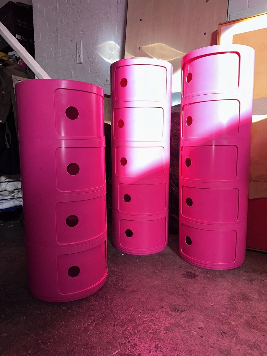 Kartell Componibili 2 Tier Pink - By Anna Castelli Ferrieri Kartell Componibili 2 Tier Pink - By Anna Castelli Ferrieri