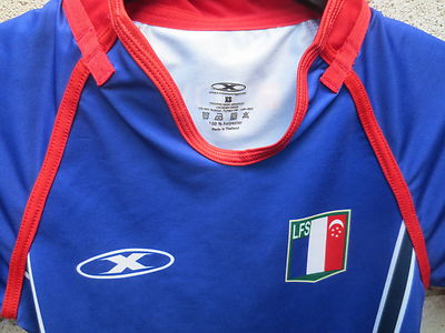 Maillot moulant porté Lycée FRANCE Singapour rugby match worn