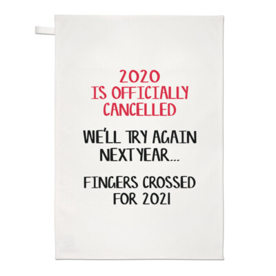2020 Is Officially Cancelled Geschirrtuch Geschirrtuch Witz 2021 Worst Year Ever Woke