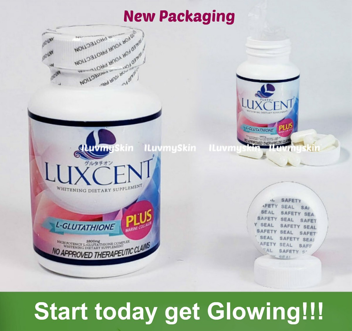 luxcent glutathione reviews Luxcent Luminous Caps L-Glutathione 1800mg (60 Capsules)