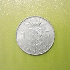 1 Franc M&uuml;nze aus Belgien von 1977 FRA (sch&ouml;n bis sehr sch&ouml;n)