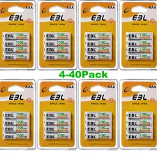 EBL 1.2V AAA Rechargeable Batteries  1100mAh Ni-MH Triple A Battery LOT