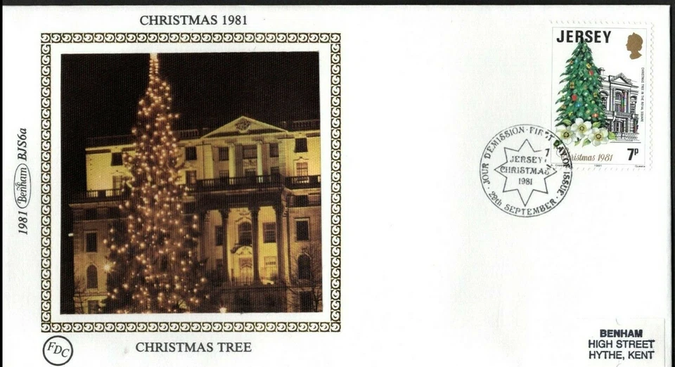 Jersey 1981 Christmas Stamps Xmas Benham BJS6a-c - Image 2 of 4