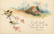 Postcard Church Rally Day Sunday School Tim 3:14 Unused Made in USA