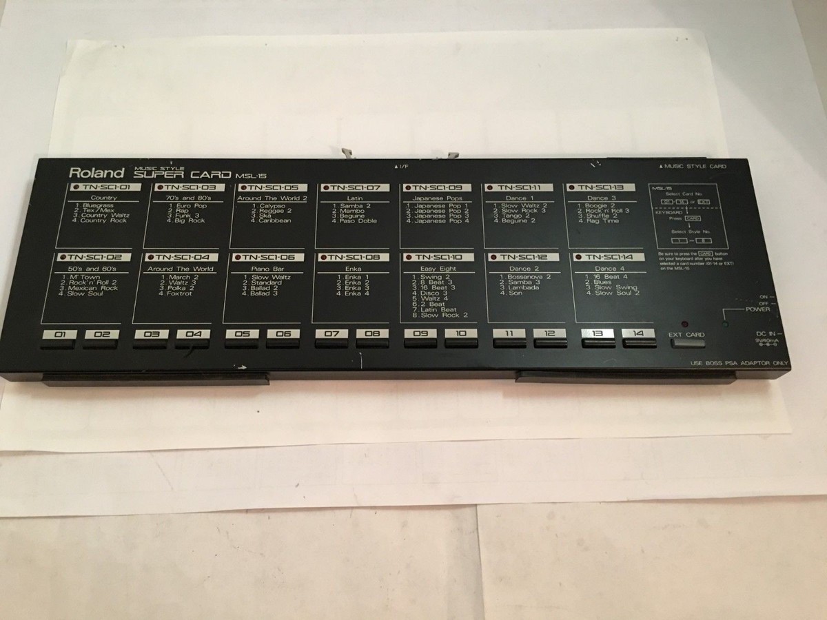 Roland MSL-15 SUPER CARD　ローランド　スーパーカード Vintage Roland Music Style Super Card MSL-15 Expansion, Pro Audio