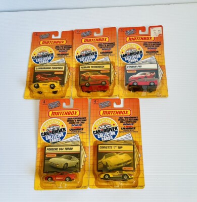 1989 Matchbox Official Car And Driver Collector Cards Lot of 5