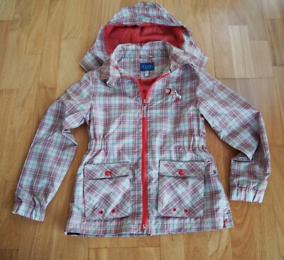 Kinder Reitjacke Gr. 140 Karo ELT 2 Wege Reißverschluss Reflex Kapuze abnehmbar