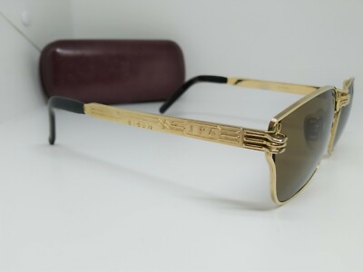 Vintage 90's Jean Paul Gaultier 56-4173 Square Sunglasses 22K Gold