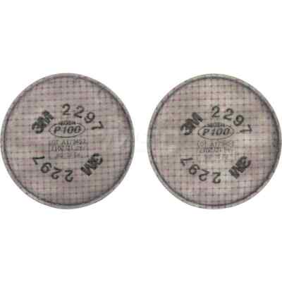 2 Pack 3M 2297 P100 ADVANCE Facepiece Filters: Organic Vapor