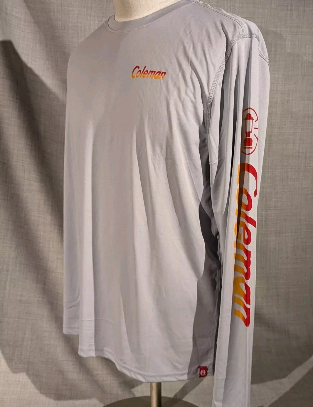 Coleman Long-Sleeve Graphic Sun Fishing T-shirt UPF 50 Gray Men's Size M