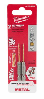 Milwaukee Metric Sizes SHOCKWAVE Titanium Twist Drill Bits 2mm - 13mm