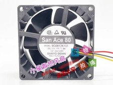 SANYO 9G0812K101 8038 DC12V 1.8A 8CM 3-Wire High Airflow Cooling Fan