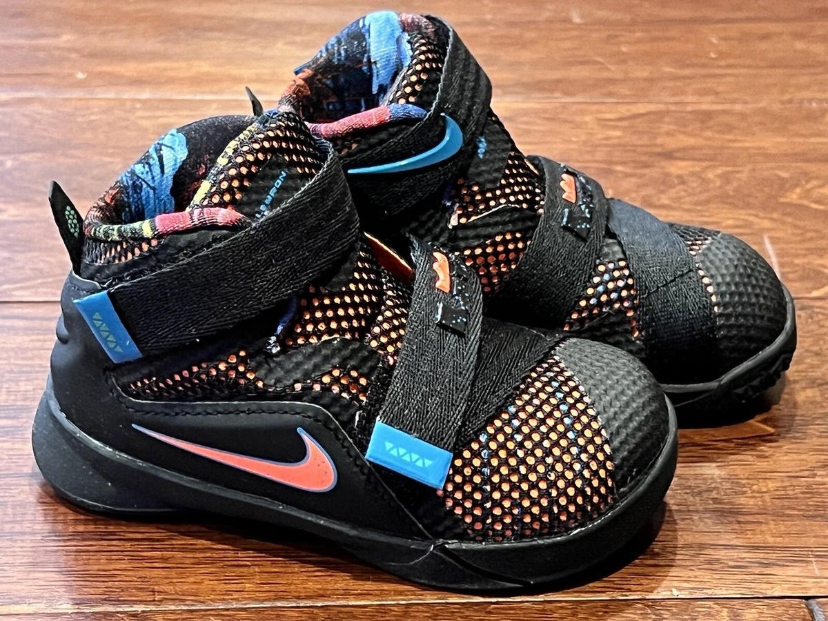 Mexico verloving Arab Nike 776473-084 Toddlers Black Orange LeBron Soldier IX Basketball Shoes 5C  NEW | eBay