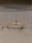 NATURAL BLUE TANZANITE NOT ENHANCED 925 SILVER STAMPED GOLD PLATED RING SIZE 7 — photo 1