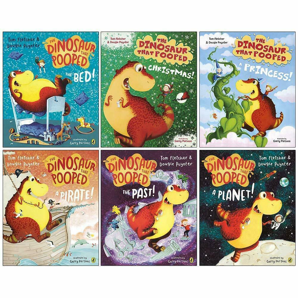 Dinosaurs That Pooped Collection 6 Books Set by Tom Fletcher Children's Books
