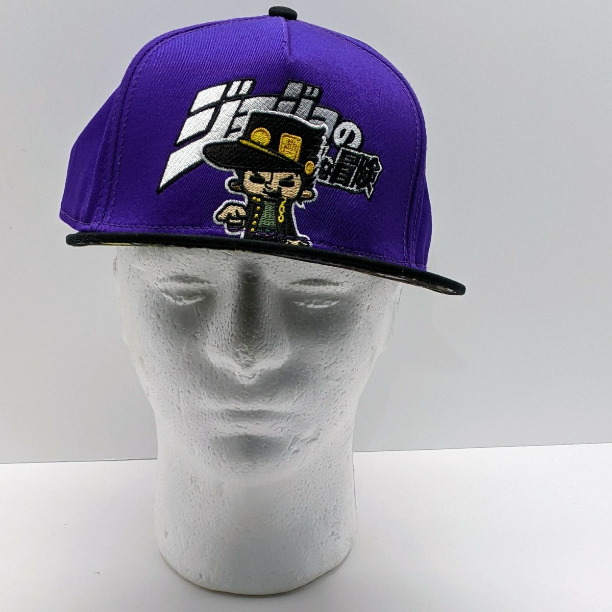 ミュージシャン CHARACTER CAP Jojos Bizarre Adventure Purple Black Snapback Hat 6 Panel Cap OSFA
