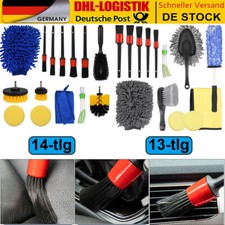 Auto Reinigung Pinsel Set 13/14 tlg KFZ Detail Reinigungsbürsten Satz Detailing