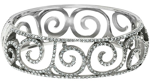 Brighton Santa Rosa Silver Tone Heart Scroll Toggle Link Bracelet Watch Analog Brighton Santa Rosa Silver Scrolled Hearts Bracelet Watch  main image 2