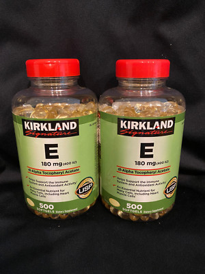 2 Pack - Kirkland Signature Vitamin E 400 IU 1000 Softgels EXP 01/2027!