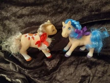 Vtg My Little Pony 1994 Fakie Fakey Lanard Party Ponies Tan w Suns And Butterfly