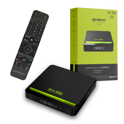 Gloriaforce RTX Duo 4K UHD IPTV Player Android 11,H.265,4GB RAM,64GB Flash,WLAN