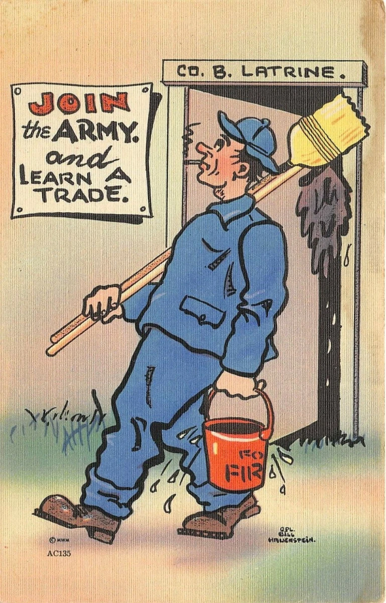 Vintage Soldier Latrine Duty
