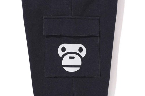 A Bathing Ape Kids Denim Knit Sweatpants 2024 FW Model BABY MILO Motif Japan - Picture 6 of 7