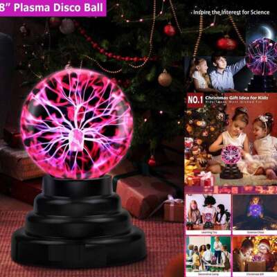 Plasmakugel Globe Licht leuchtende Tischlampe Sound Touch Aktivierte Disco Party