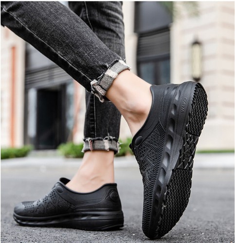 Scarpe Uomo Chef Cucina Cuoco Antiolio Antiscivolo Sicurezza Lavoro Zoccoli Scarpe - Foto 5 di 7