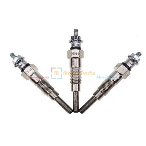 3X Glow Plugs 1526165510 For Kubota B5100 B6100 B7100 Engine D750 D950