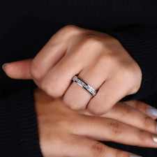 Engagement Ring 18K White Gold Certified 1.25 Ct Lab Grown Diamond Round Cut