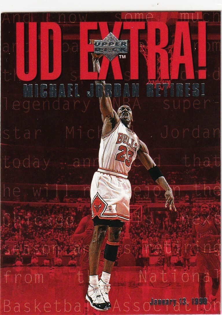 Michael Jordan -  1998/99 Upper Deck -  Extra Jordan Retires #UDX HOF