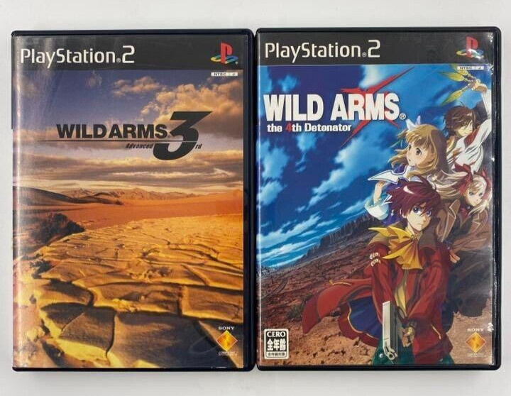 Wild Arms Avancé 3ème & 4ème Force Détonateur Set Sony PS2 Japon Testé