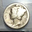 1925-S Mercury Silver Dime, AG/GOOD Details, KM#140