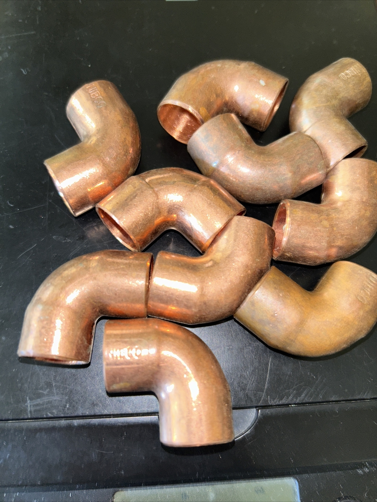 Lot of 10 Nibco CP-607 Copper 1/2” 90 Elbow PLUMBING PIPE SUPPLIES NOS