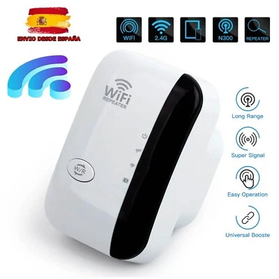 Repetidor WiFi 300Mbps Extensor WiFi Amplificador WiFi 2.4GHz Señal Inalambrica