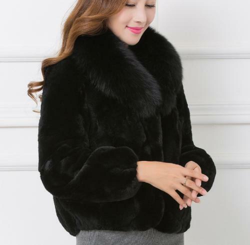 Womens Real Fur Coats Short Jacket Fur 