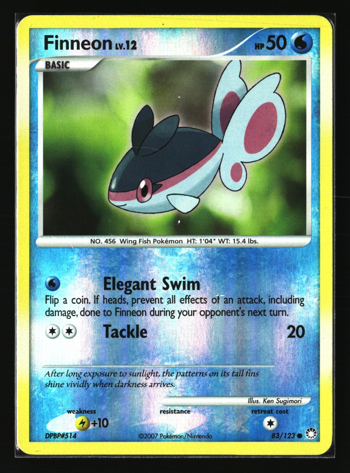 Pokemon FINNEON 83/123 Reverse Holo (2007 Mysterious Treasures) LP/Light Play