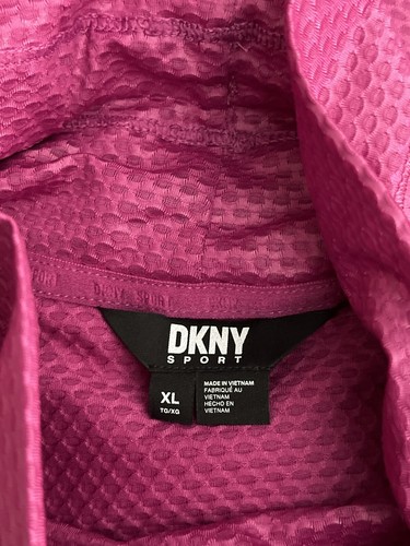 NWT! DKNY Womens Size XL Honeycomb Mesh Funnel-Neck Long Sleeve Pullover Top - Picture 7 of 8