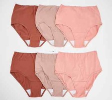 Breezies Original Cotton Brief Panties Size 13 A632206 Set of 6 Tonal Pack