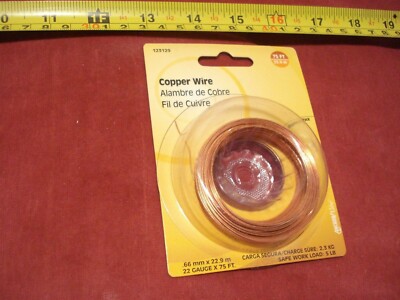 (0518.) Copper Wire 22 Gauge x 75 Feet