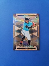 2020 Panini Chronicles Obsidian Electric Etch Orange /50 Isan Diaz #19 Rookie RC