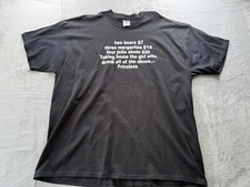 Jerzees T-Shirt Men's 2X Black Drink Joke Graphic Cotton Crew Neck Pullover