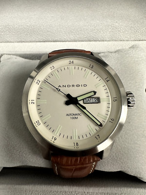 Men's Android Automatic Watch 21 Jewels AD340 With Box And Papers MINT