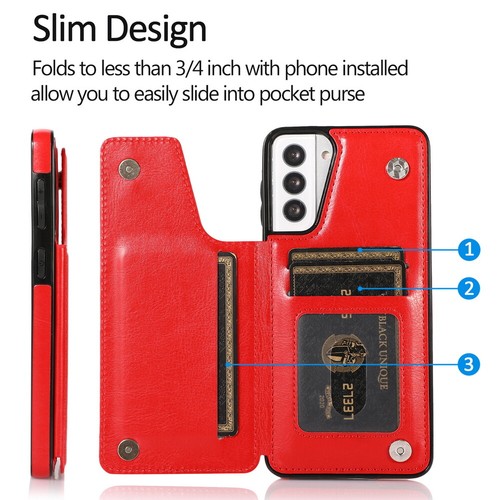 Leather Card Slot Wallet Case Cover Kickstand For Samsung Galaxy A13 A33 A53 A73 - Picture 33 of 81