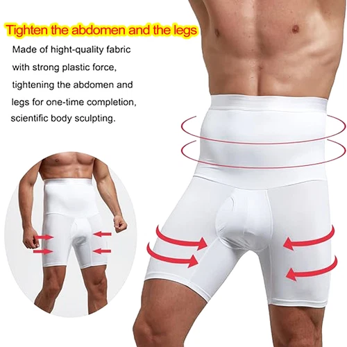 Boxer uomo body shaper miglioramento postura controllo pancia compressione intimo - Foto 7 di 30