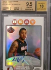 Topps Chrome Michael Beasley Heat Rookie Refractor Auto #222 /149 BGS 9.5