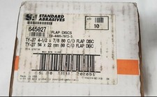 10 Pcs Standard Abrasives 4-1/2 x 7/8 80 Disc Scotch 645027 Flap Wheel TY-27 New