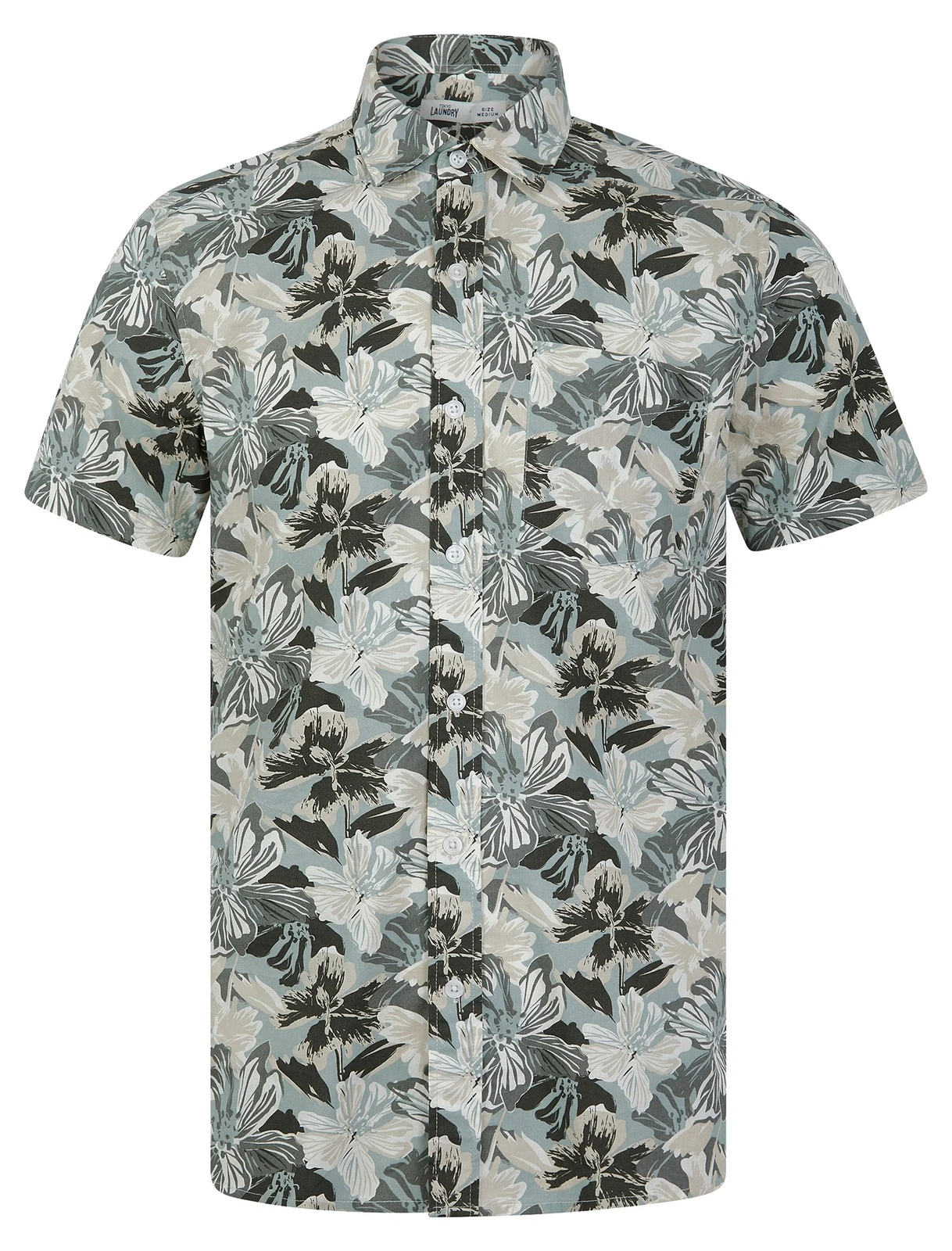 Tokyo Laundry Hawaiian Shirt Cotton Floral Print Short Sleeve Summer Holiday Top