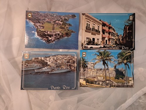 Puerto Rico Lot Of 4 Postcards Ships, Castle And Buildings - Picture 1 of 9